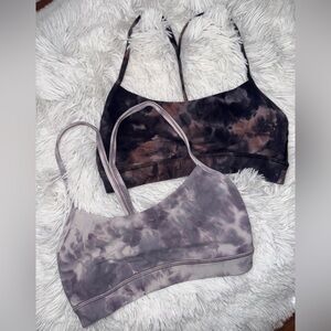 Lululemon Flow-Y Tie-Dye Sports Size 4 Bra Bundle